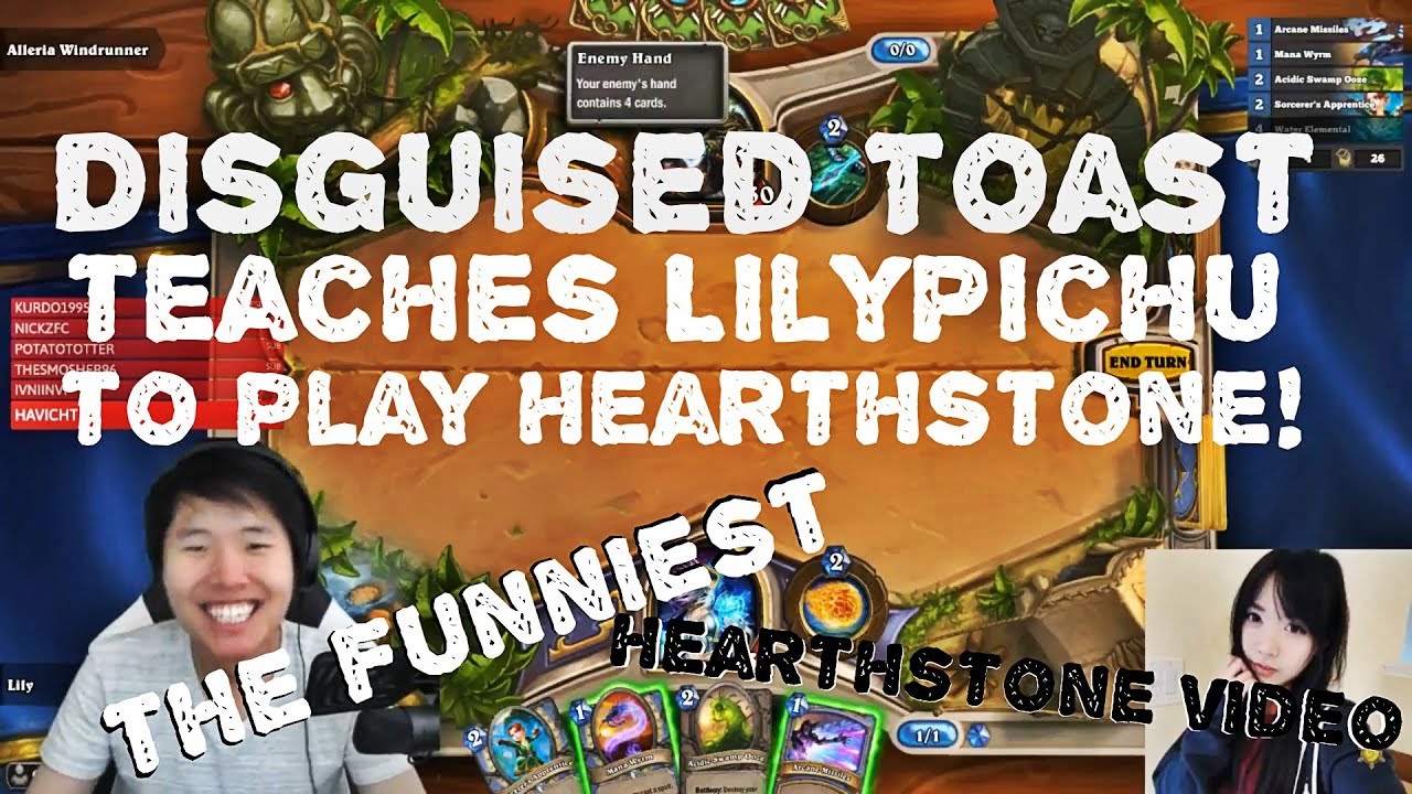 Disguised Toast teaches LilyPichu to play Hearthstone! The funniest Hearthstone video!