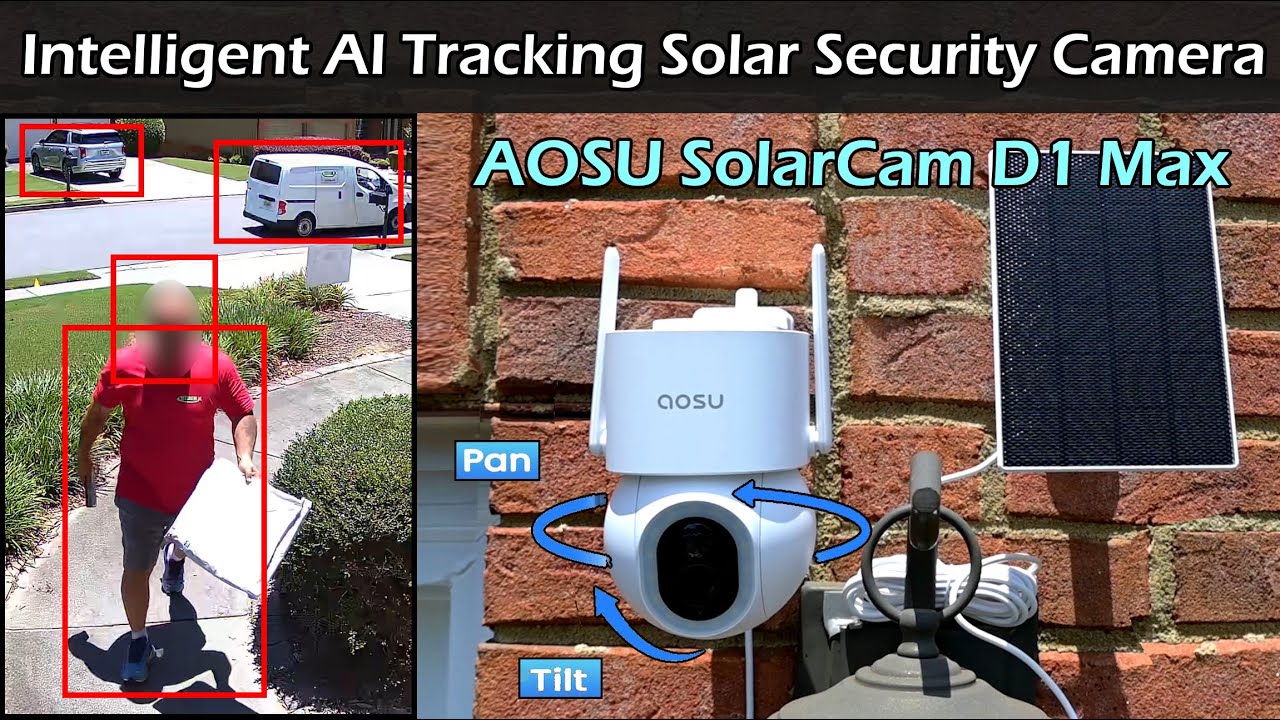 Intelligent AI Tracking Solar Security Camera | AOSU SolarCam D1 Max