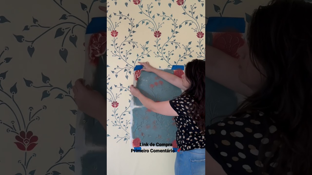 Stencil Malva - link primeiro coment&aacute;rio📌 - stencil de parede