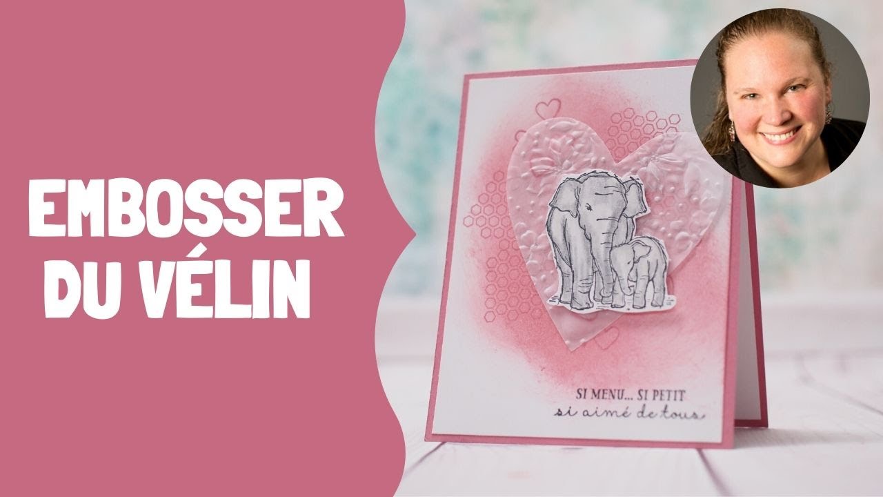Astuce de bricoleuse!  Embosser facilement du carton vélin pour ses cartes à la main.