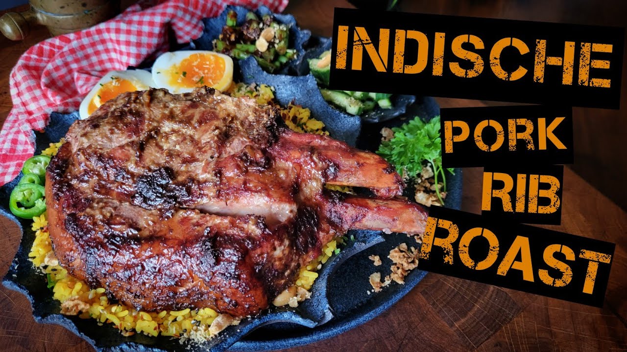 Indische pork ribroast op de barbecue