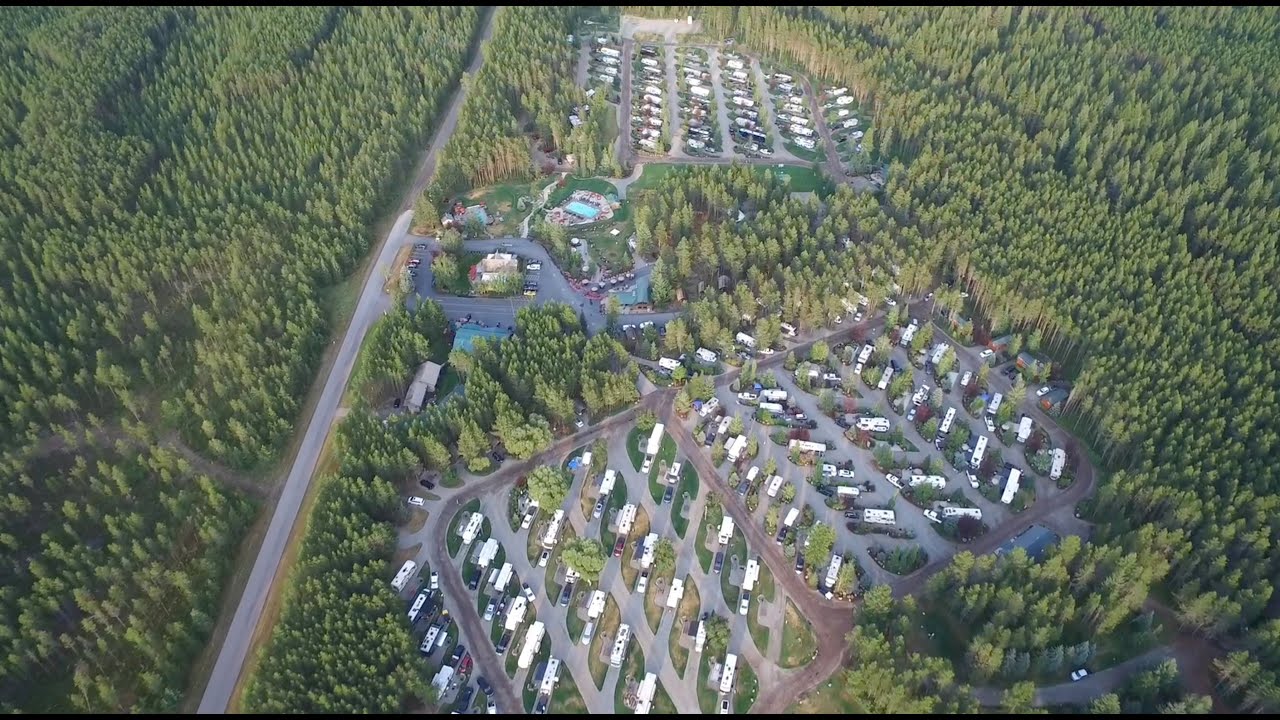 West Glacier KOA Resort from above