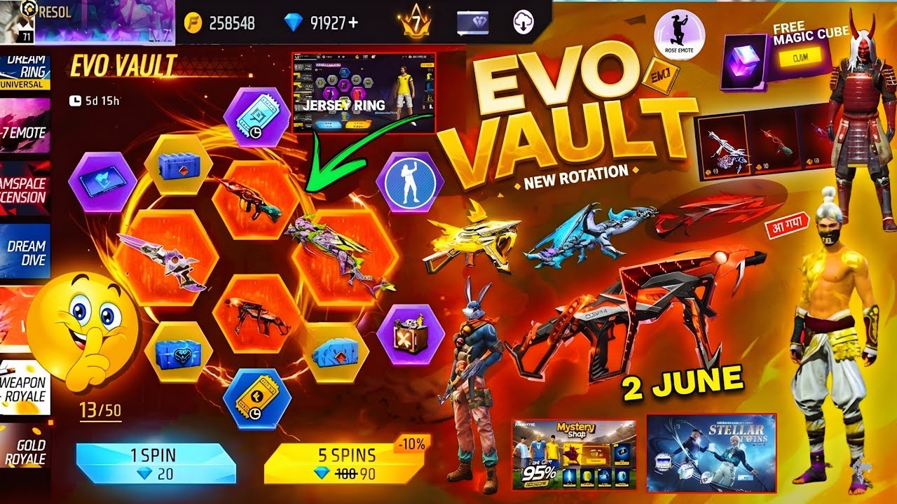 Next Evo Vault Event Free Fire🔥🤯2026 *100% CONFIRM*| 2 June Month Evo Vault Event Cobra Mp40 Skin