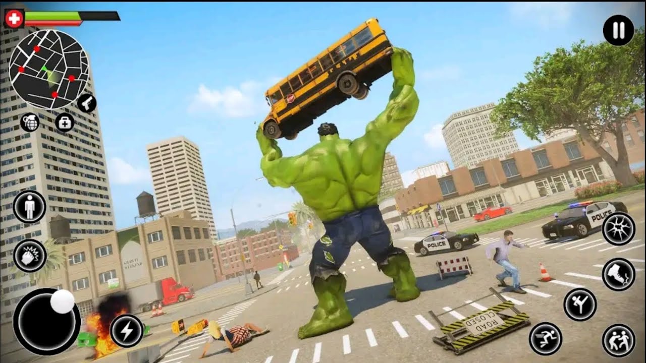 INCREDIBLE HERO MONSTER BATTLE - HUNK HERO SUPER CITY SIMULATOR - MOBILE GAMEPLAY