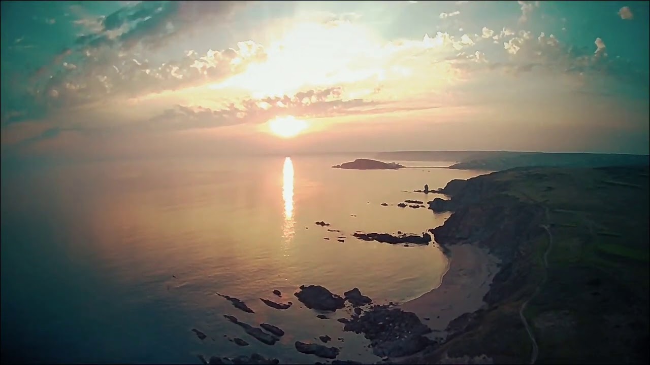 Thurlestone Beach at Sunset (England UK) Shot with a Bugs B4W Drone