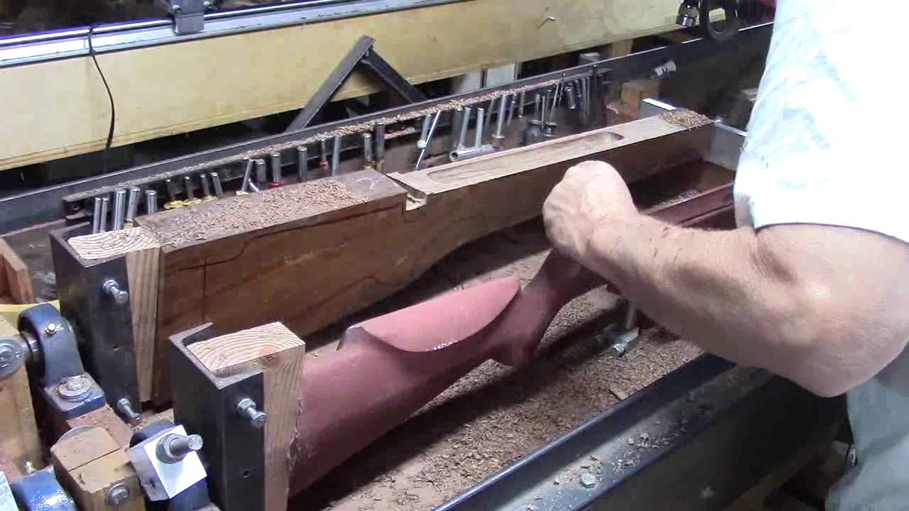 English Walnut HW80 gunstock Carving 2