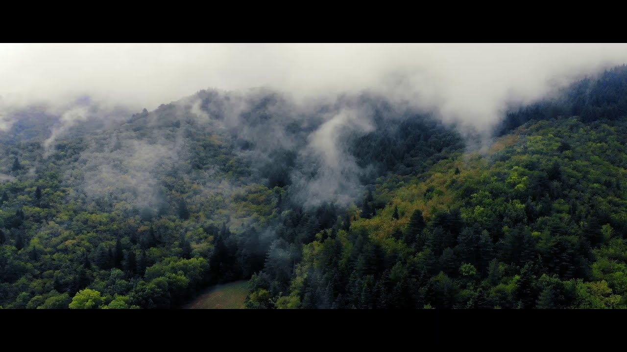 Paysages de la Montagne Noire vus depuis un drone