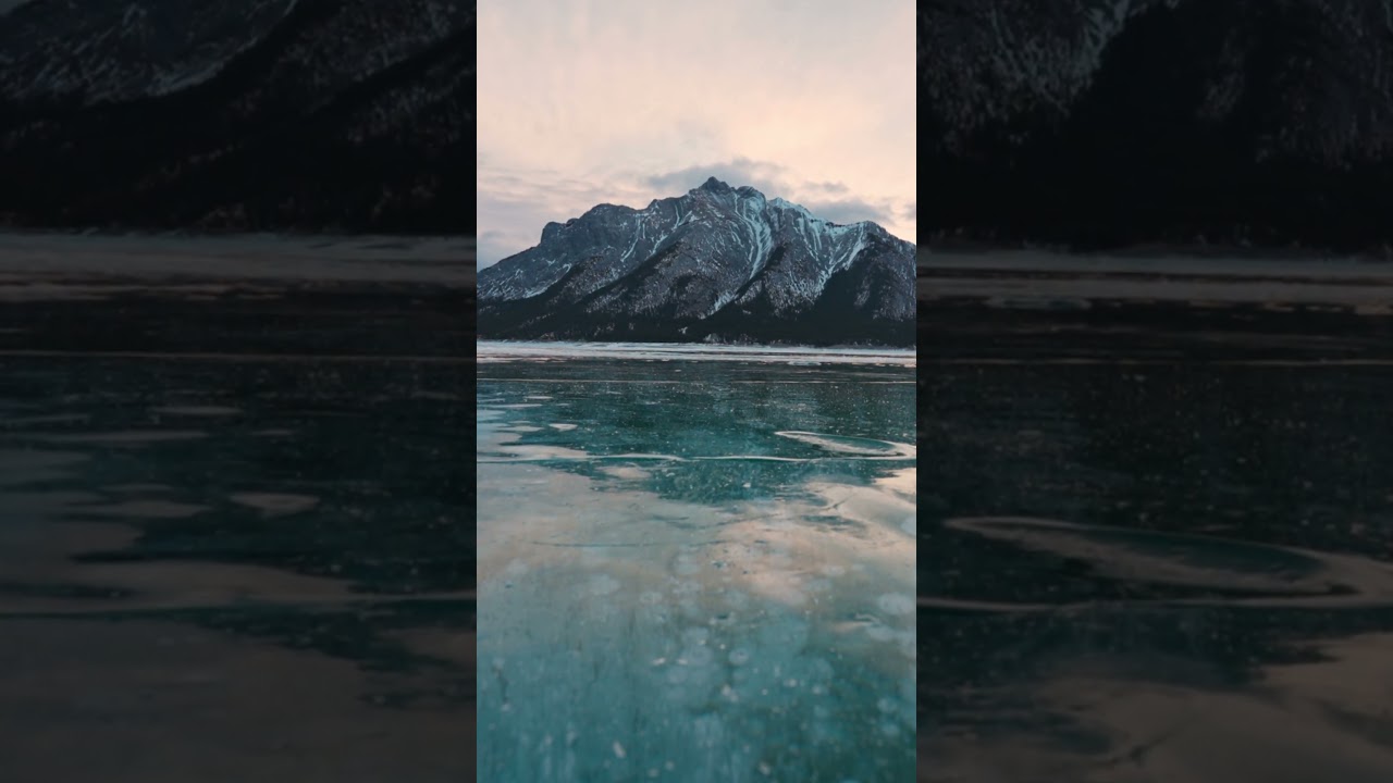 Nature's Glass Art at Abraham Lake