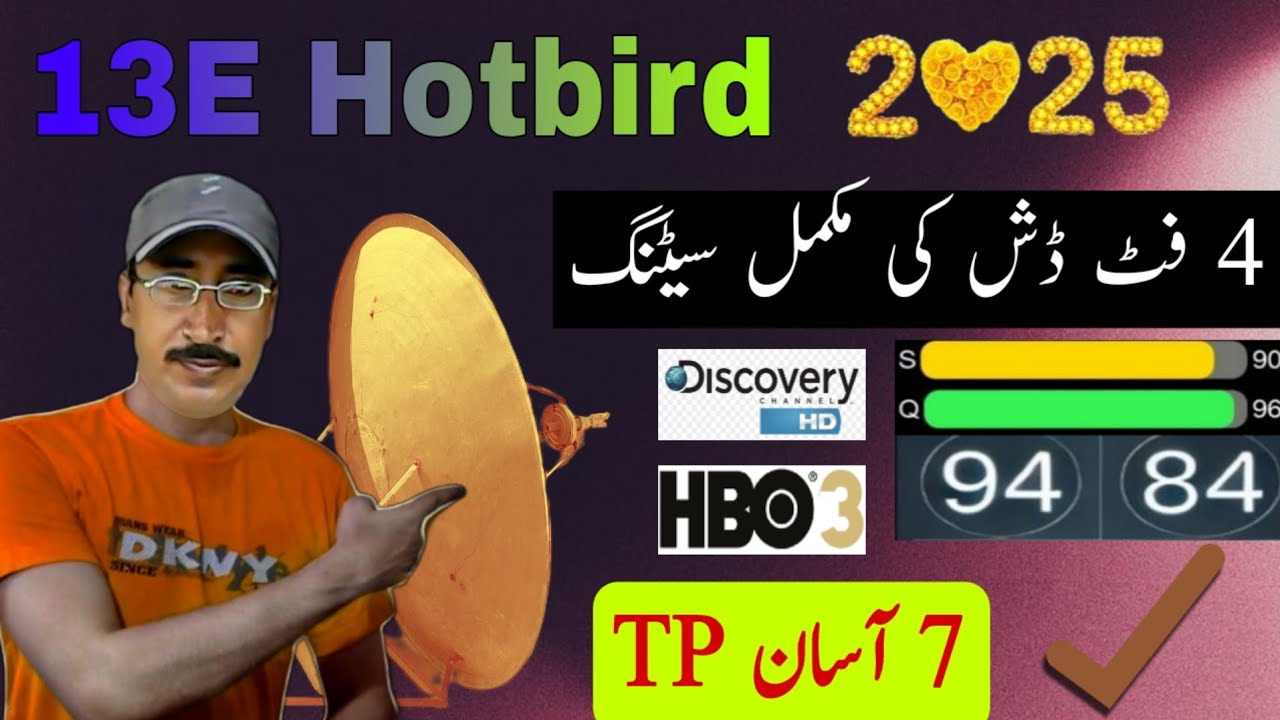 HotBird Satellite 13E Full Setting on 4 Feet Dish with New channel list 2025 | 13e Hotbird