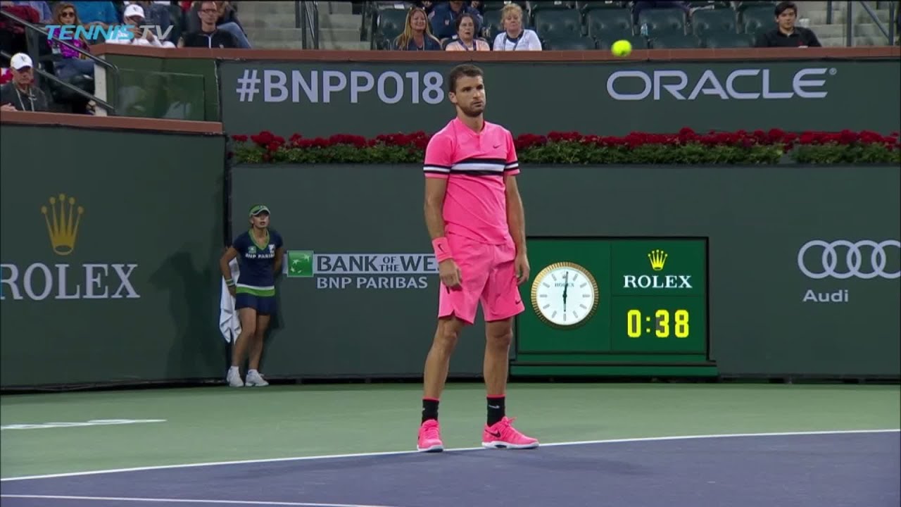 FUNNY: Dimitrov beaten by slowest winner ever! | Indian Wells 2018