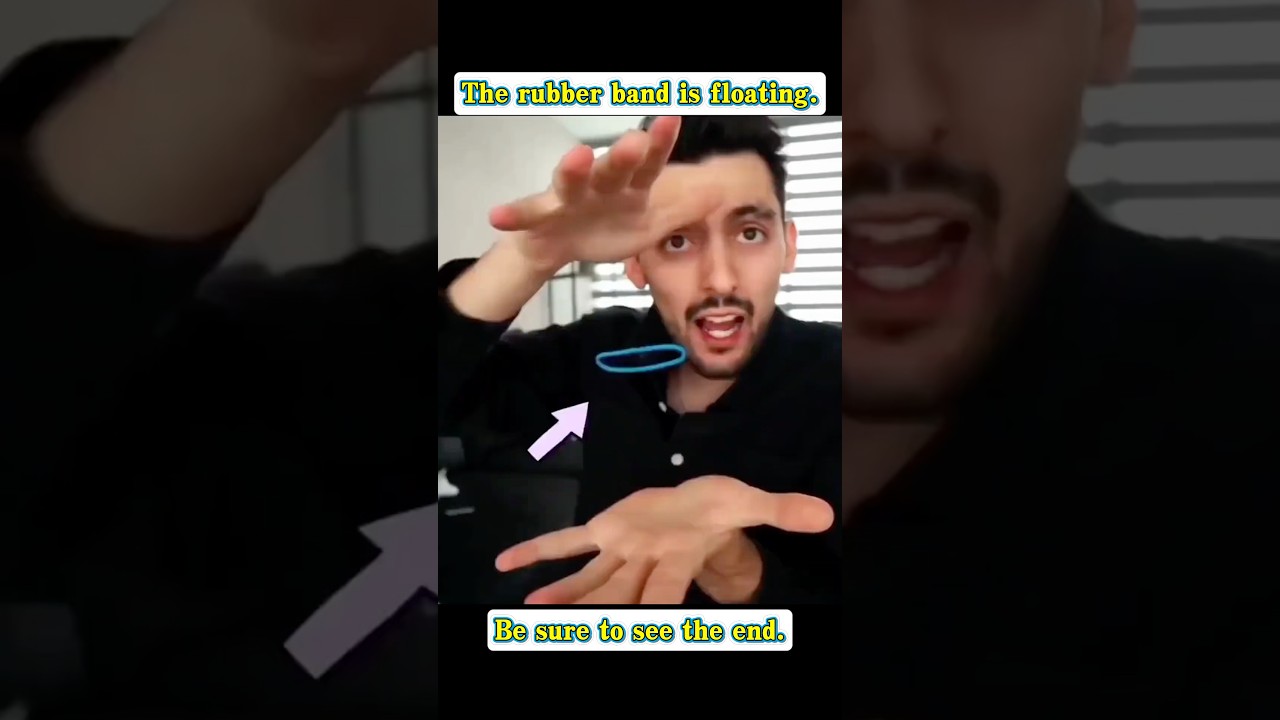 The rubber band is floating.  