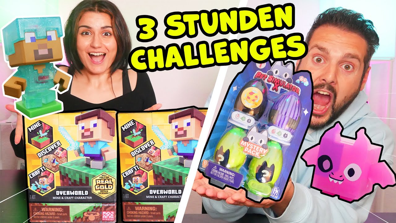 XXL CHALLENGE VIDEO! 3 Stunden Real Life Challenges mit Kaan & Dania! Mystery Boxen & Hide And Seek