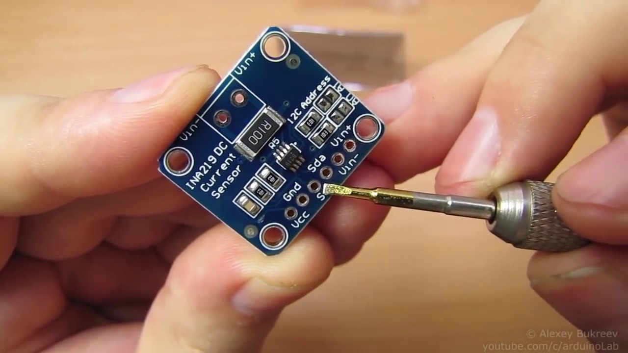 I²C вольтметр и амперметр, модуль на INA219