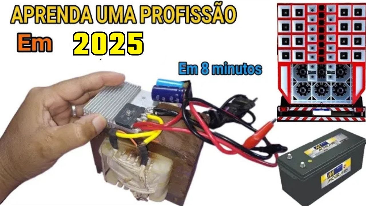 Como fazer FONTE 12v CASEIRA pra SOM AUTOMOTIVO e Carregador de Bateria 14v  montagem Simples