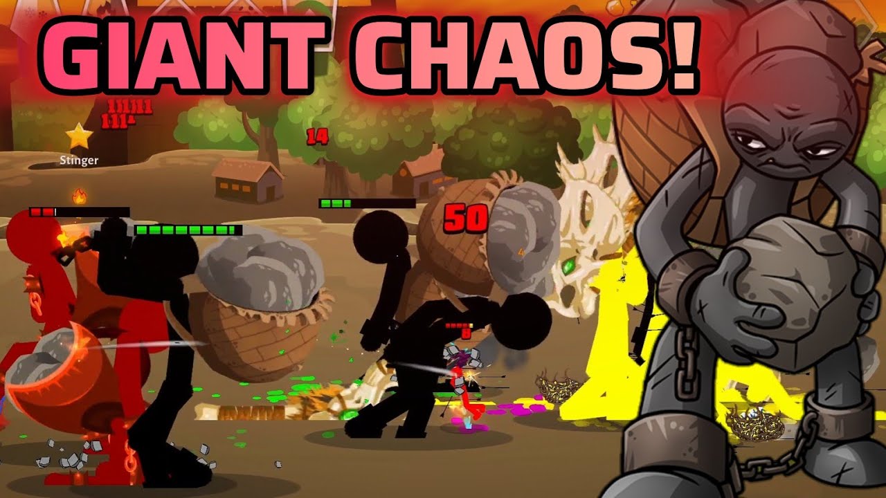 Only Using Enslaved Giants And Spamming In 2v2! Stick War: Saga Challenge