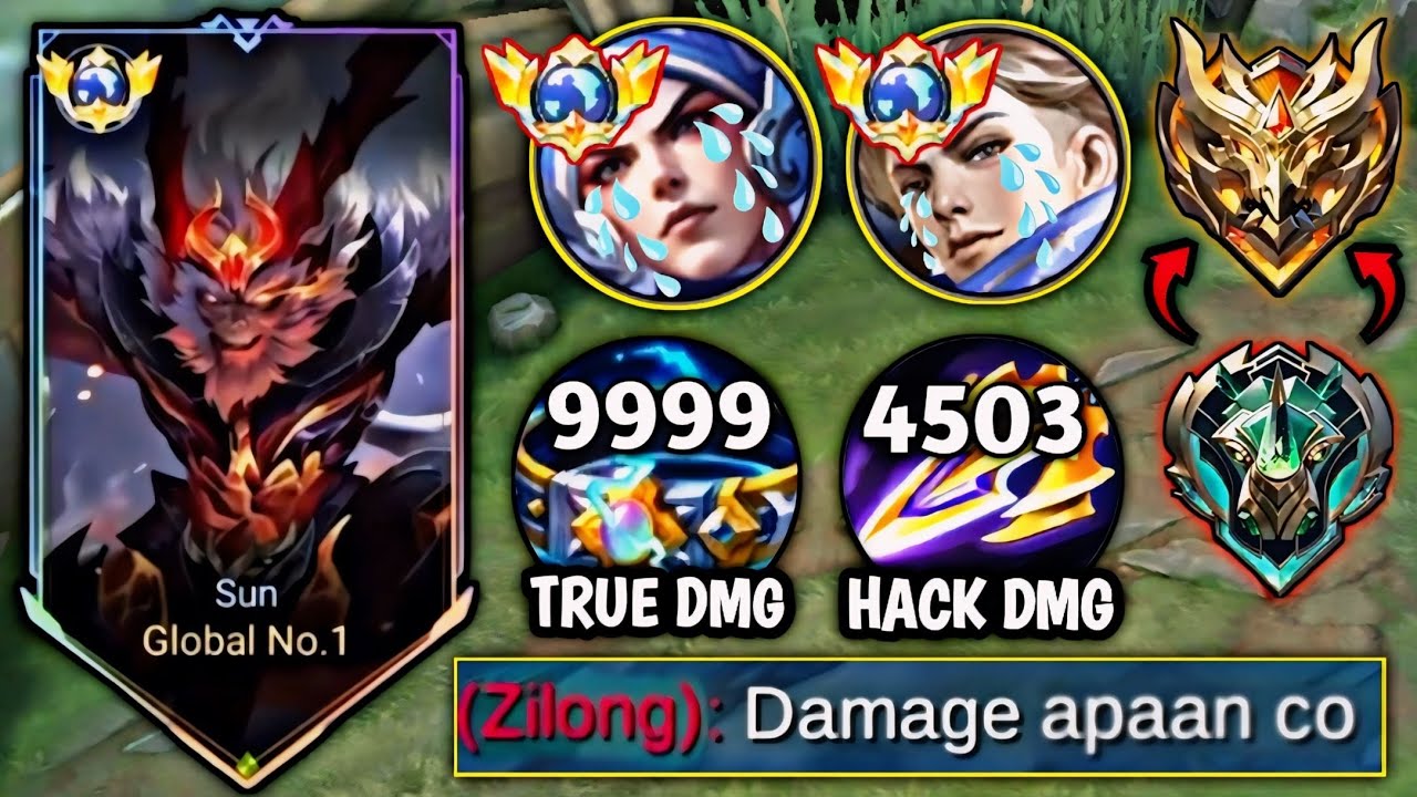 KEGANASAN SUN SAAT PAKAI BUILD TRUE DAMAGE 😱 | BUILD SUN TERSAKIT| MOBILE LEGENDS