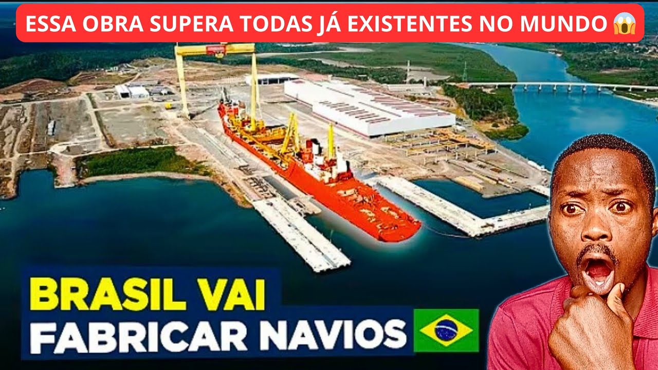 Reagindo O INSANO ESTALEIRO DA PETROBRÁS PARA FABRICAR NAVIOS DO BRASIL 😱 #brasil #construções 