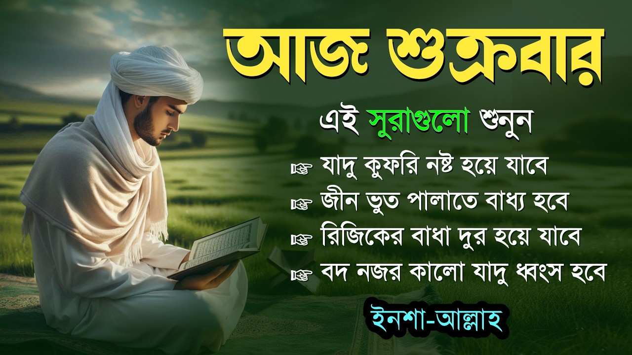 আজ শুক্রবার জীন, ভুত, রোগ, দুশ্চিন্তা, বদনজর, রিজিকের বাধা দুর হবে | Listen every Friday 