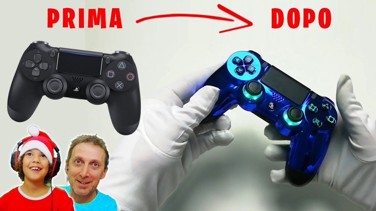 PERSONALIZZARE CONTROLLER PS4 CON I LED LUMINOSI E COVER COLORATA