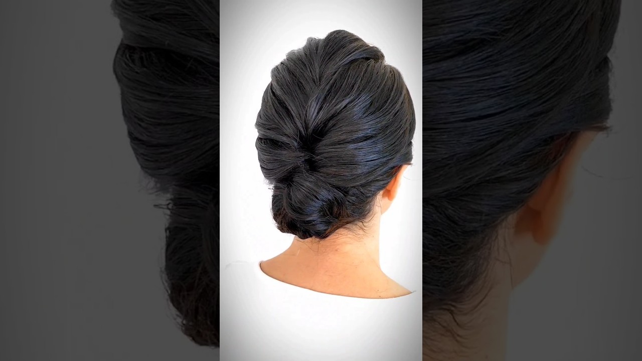Niski kok na kr&oacute;tkich włosach #niskikok #krotkiewlosy #updo #hairinspiration