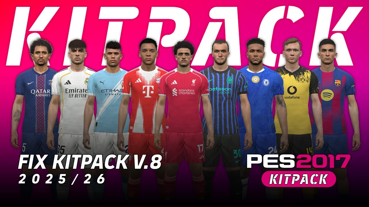 PES 2017 Next-Gen Kitpack 2025 AIO V8 (Исправление конфигурации с прямой ссылкой) — Совместимо со...