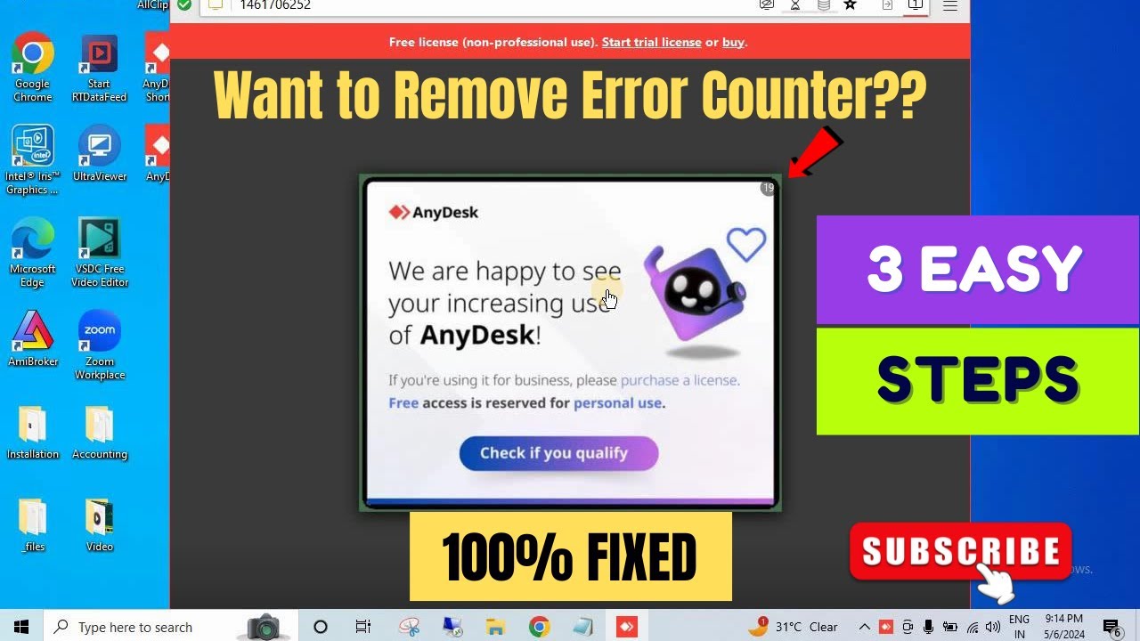 Anydesk License Warning Reset. 100% FIXED. Reset Anydesk Counter #anydesk #solution