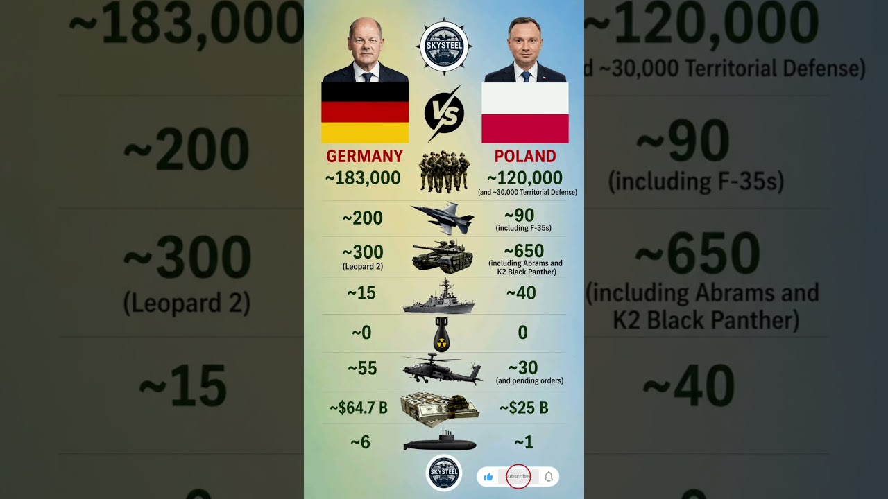 ​🇩🇪 Germany vs Poland Military Power Comparison 2026: Who is Stronger? 🇵🇱