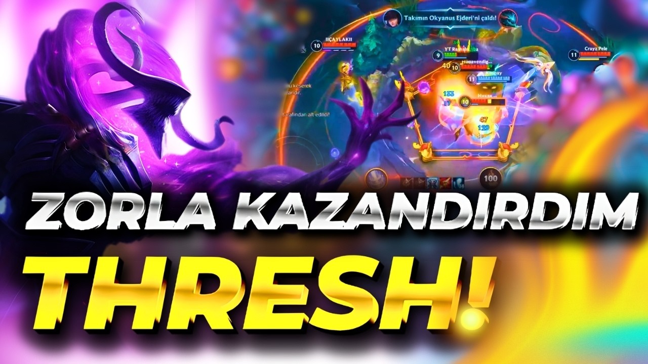 GİDEN MAÇI ZORLA ÇEVİRTTİM!!!/ WILD RIFT THRESH GAMEPLAY