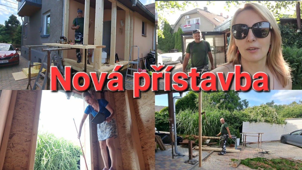 Nová přístavba k domku ( dřevostavba) Hrubá stavba stoji 🙆🙏