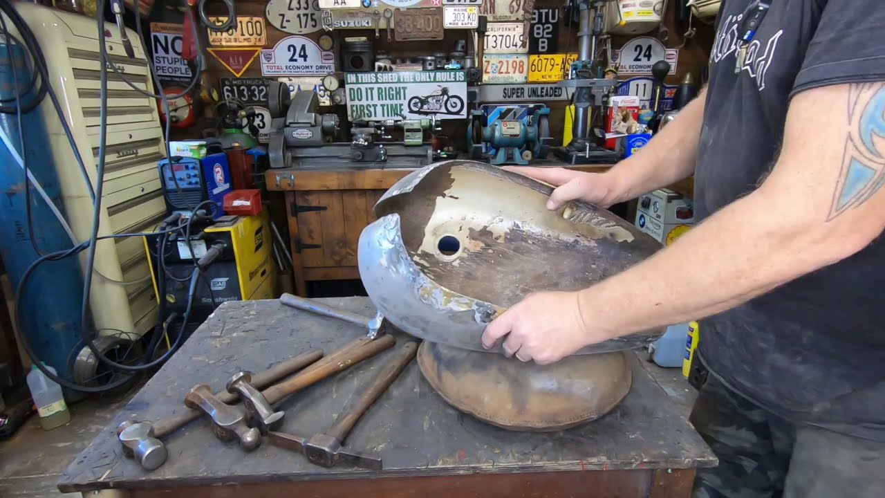 Motorcycle fuel tank repair part 2