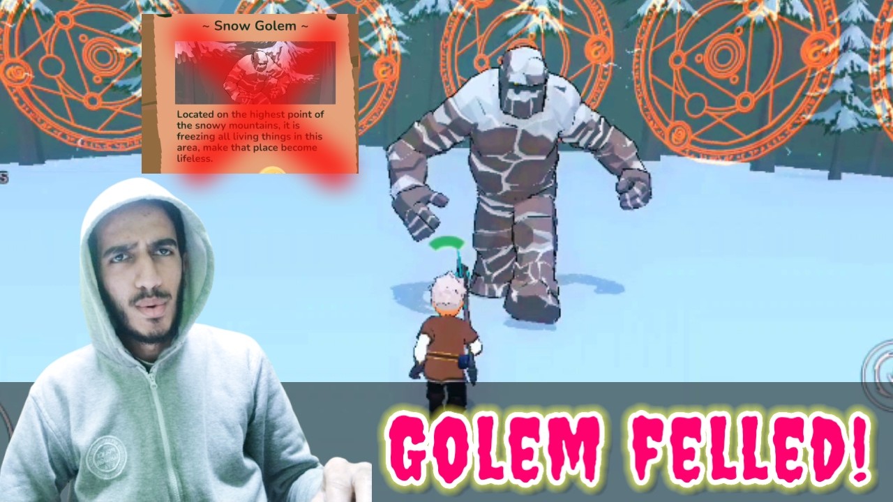 I defeated the Snow Golem  (5th Boss) | WhiteFlame Ep 9