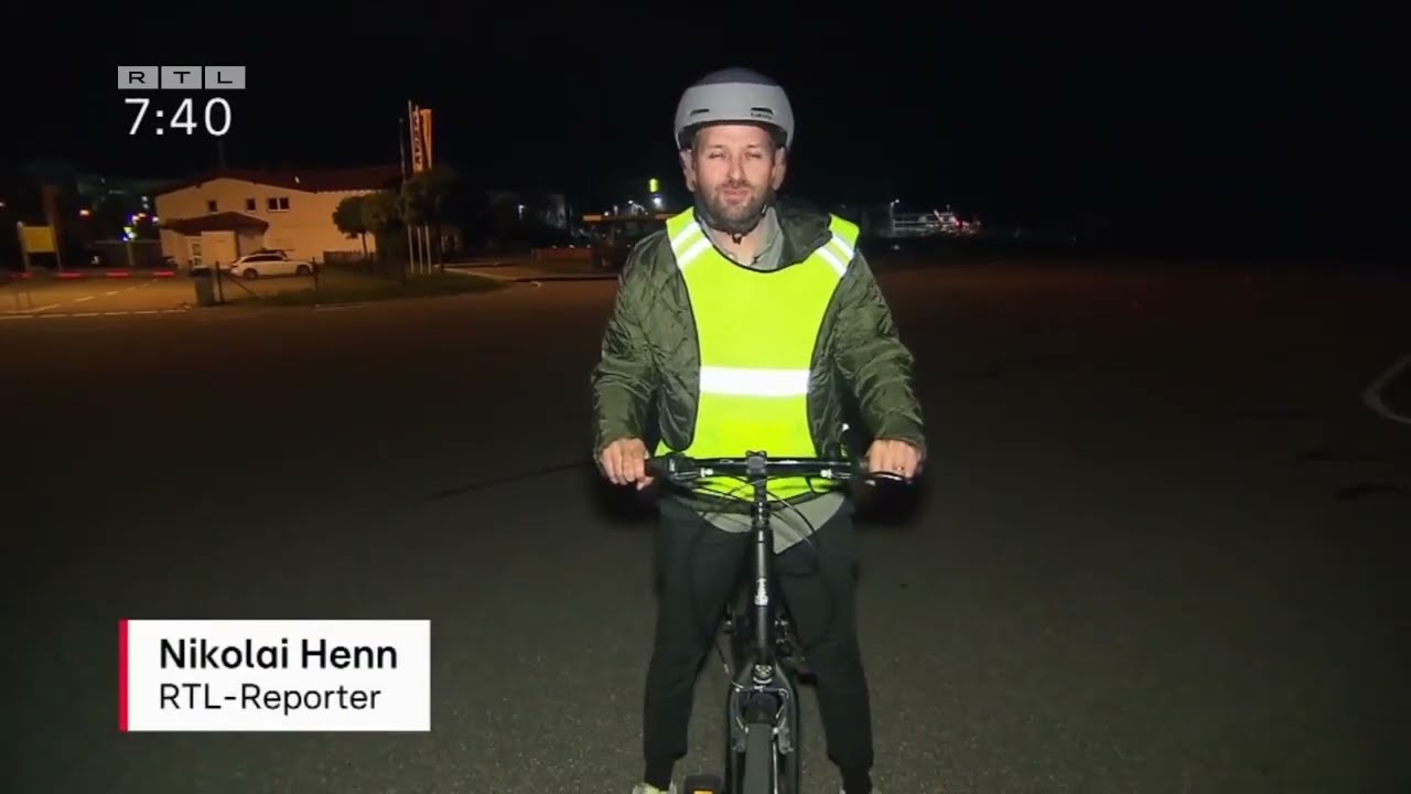 Heiss testet Fahrradequipment mit RTL