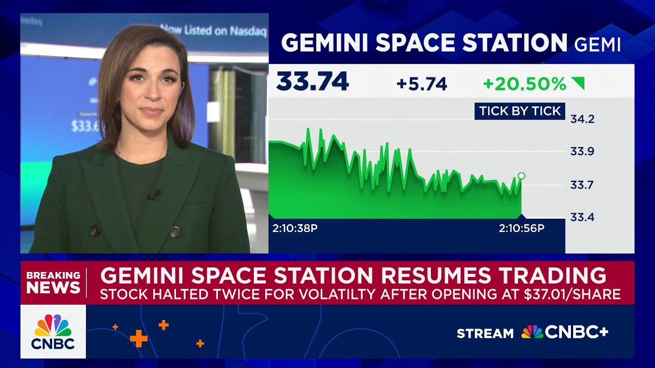 Gemini shares rise after two stock halts following IPO