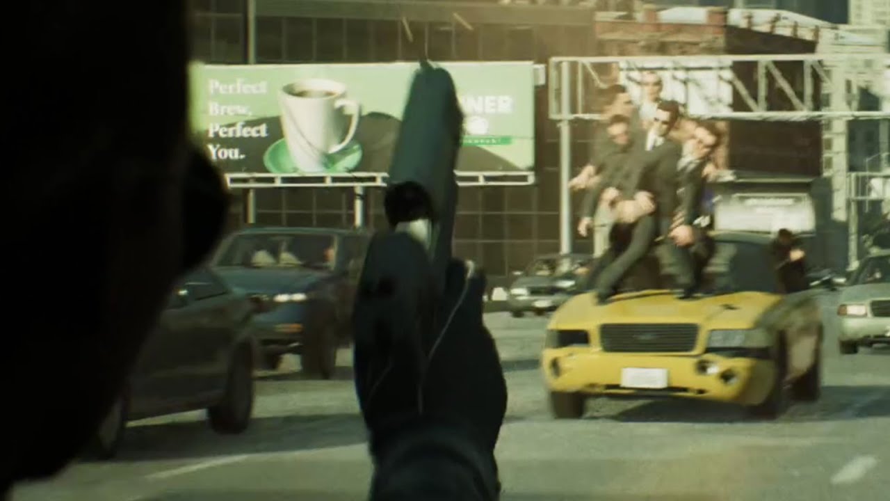 Agent dodging bullets | The Matrix Awakens