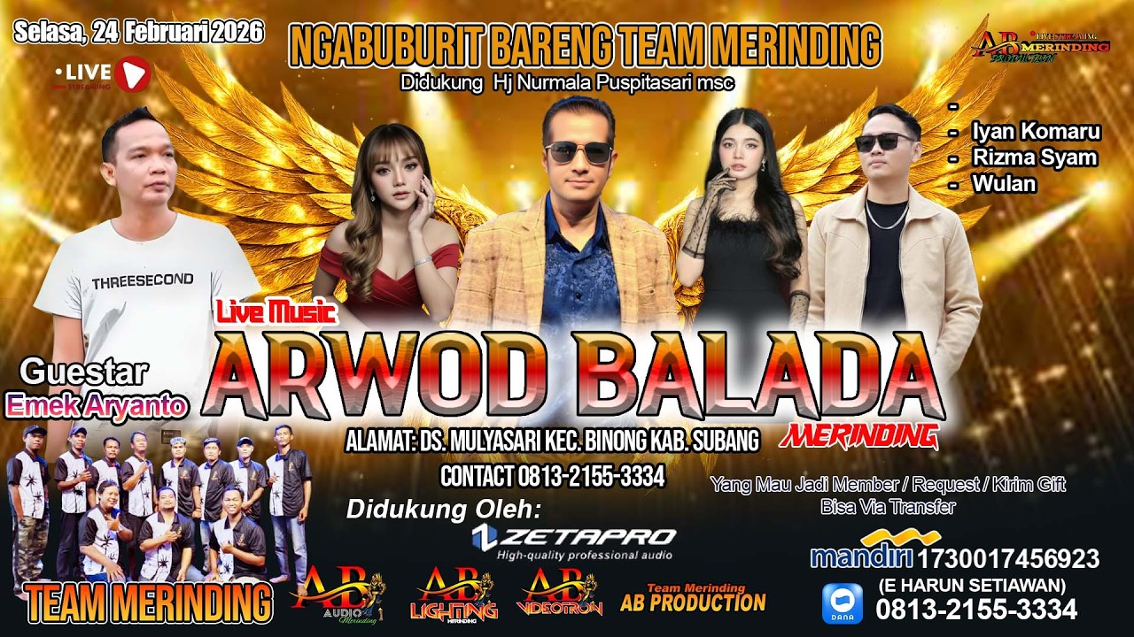 LIVE NGABUBURIT BARENG TEAM MERINDING | ARWOD BALADA 24 FEBRUARI 2026