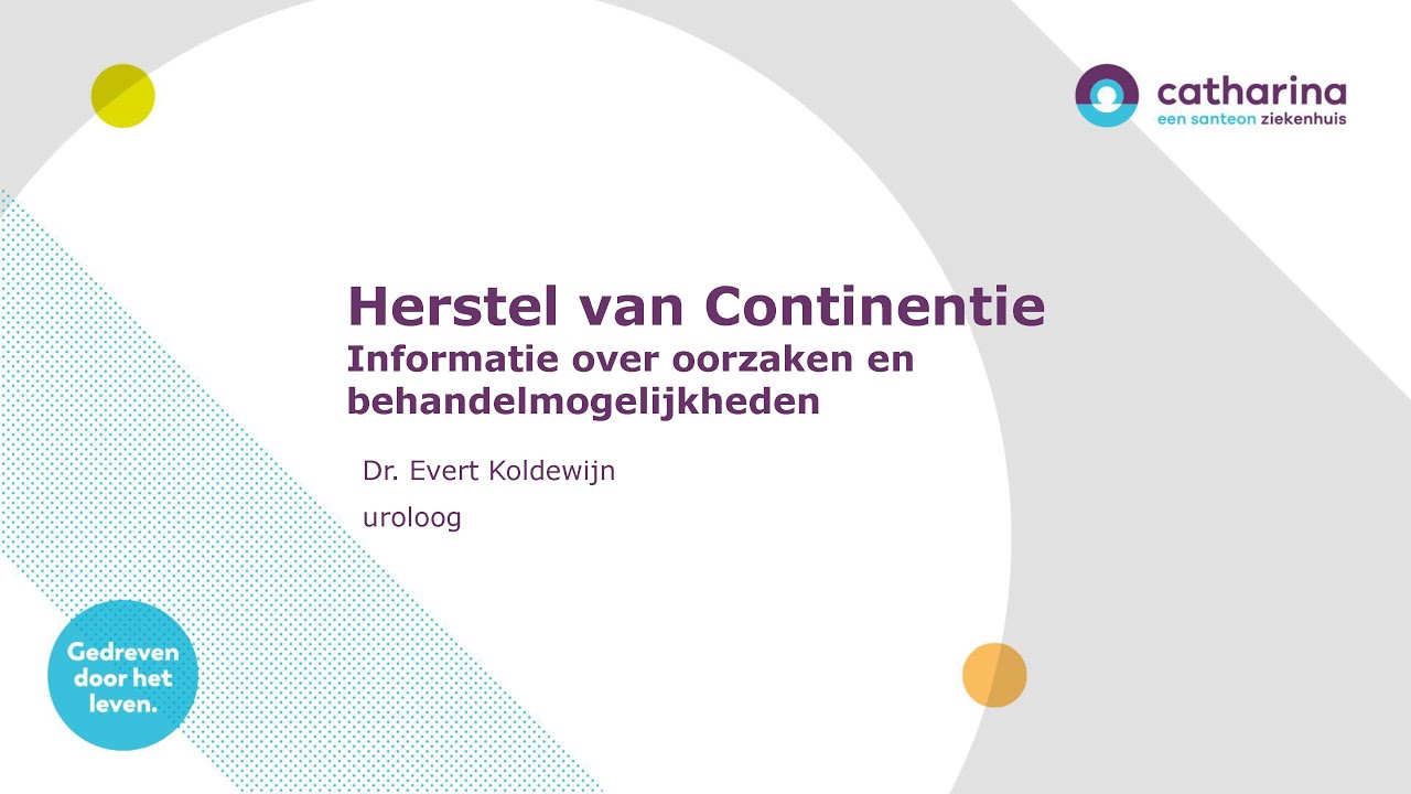Prostaatkanker symposium - herstel van continentie
