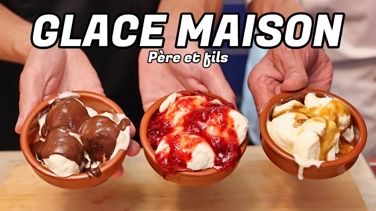 GLACE SANS SORBETIÈRE -- Une recette à 4 mains