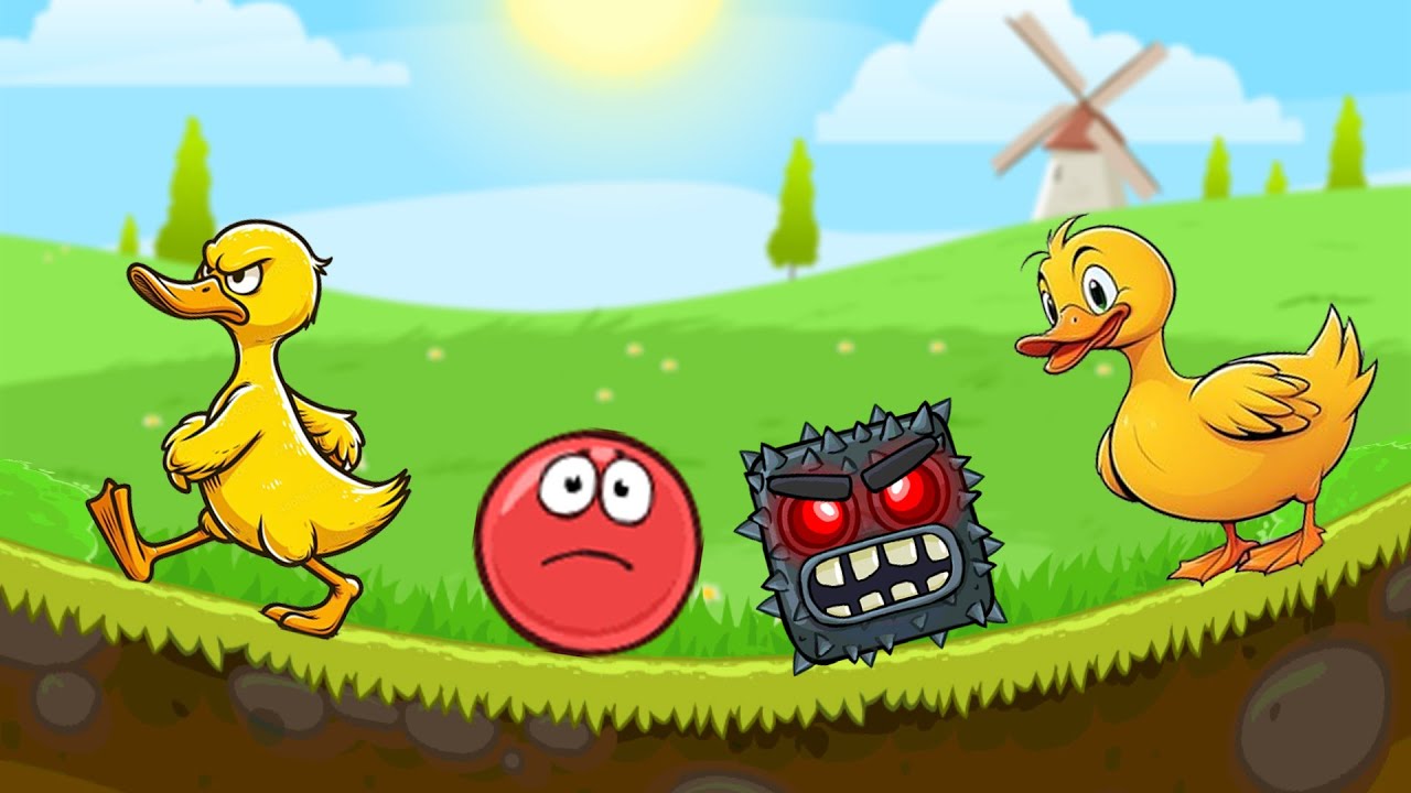 Red Ball 4 vs Duck Ball All Boss fight