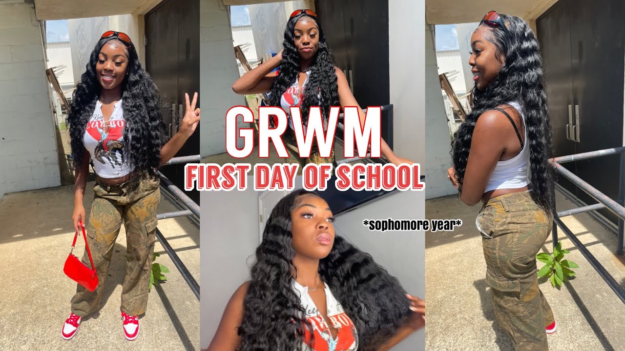 GRWM: FIRST DAY OF SCHOOL *sophomore year* + mini vlog || Yasmin Alisha