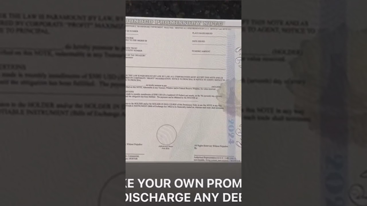 How to Make Your Own Promissory Notes to Discharge Debt