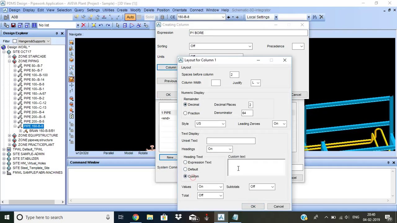 MTO Extraction using PDMS Software