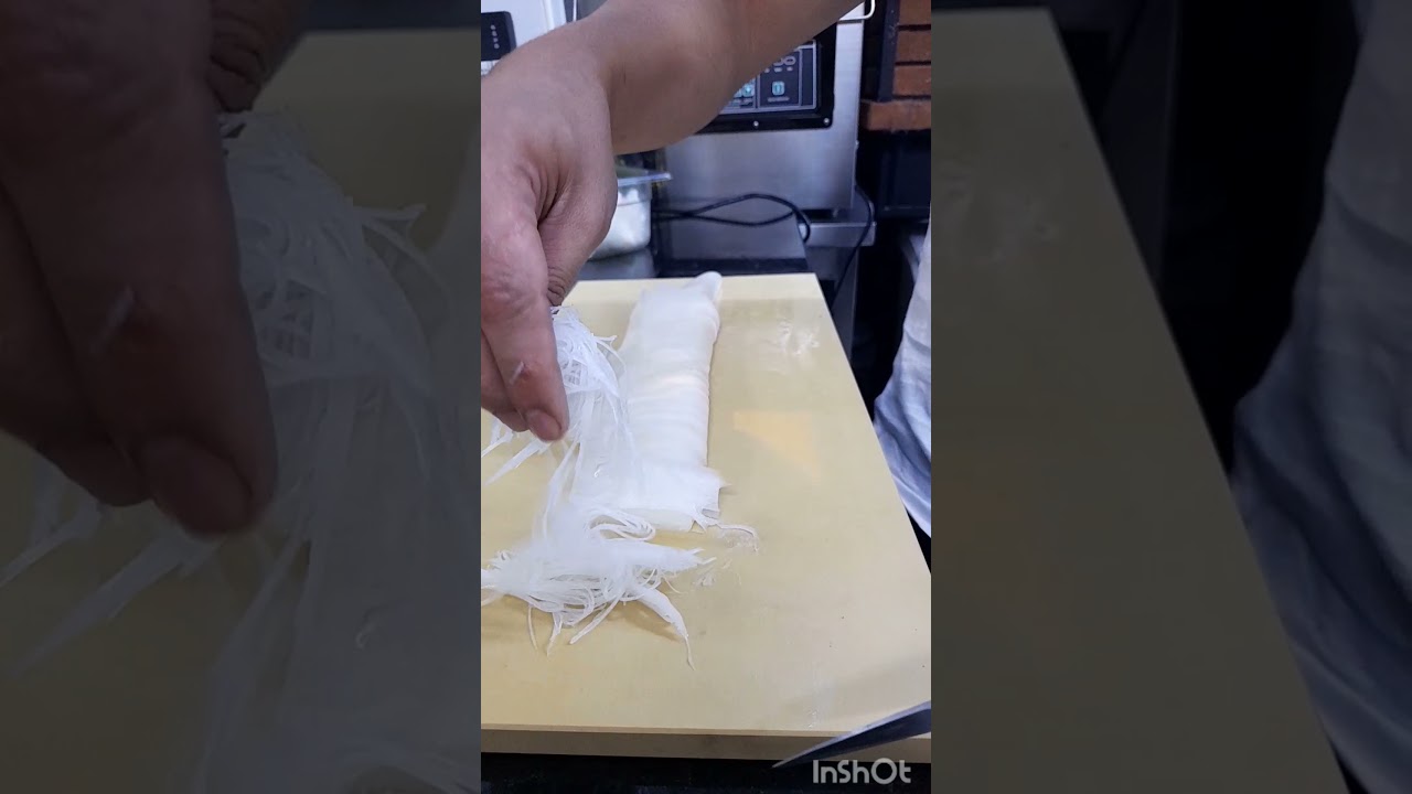 Easy way how to cut daikon for sashimi