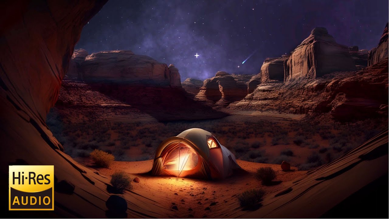 Canyon Winds Under the Stars | Gentle Wind Sounds for Sleeping 1 Hour