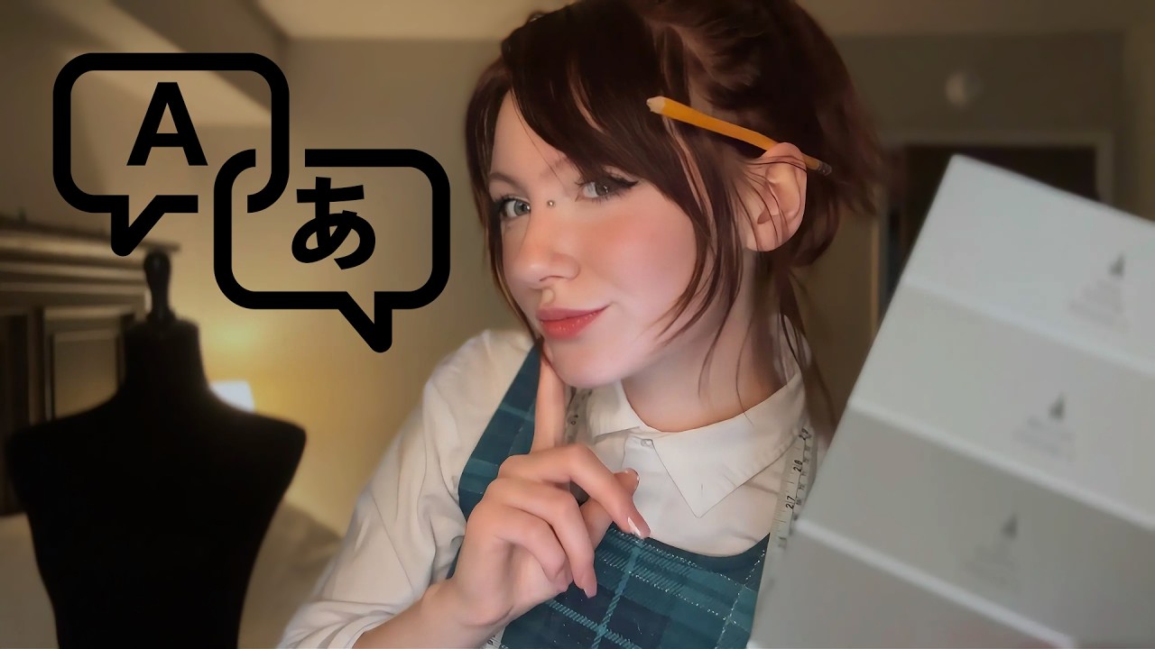 broken english asmr🎨💬color analysis + personal styling🪡🌎 soft spoken roleplay + thick / heavy accent