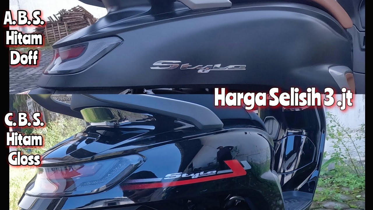 PERBANDINGAN HONDA STYLO WARNA HITAM , ABs HITAM DOFF & CBs HITAM GLOSS ‼️