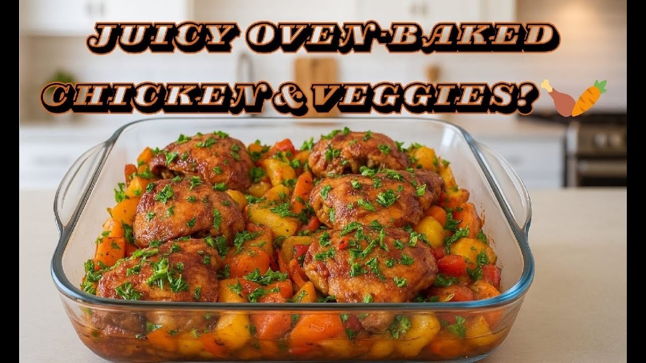How To Make Juicy Oven Baked Chicken With Veggies