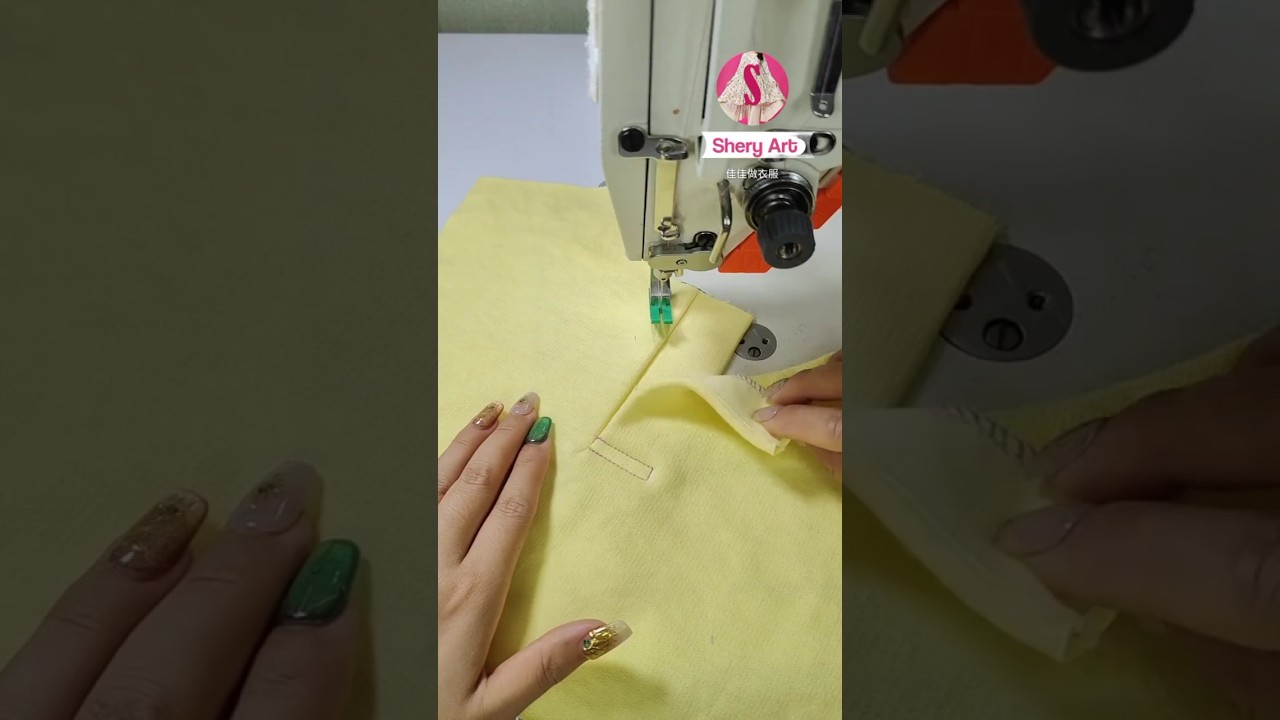 new way to make perfect opening placket #sewing #shorts