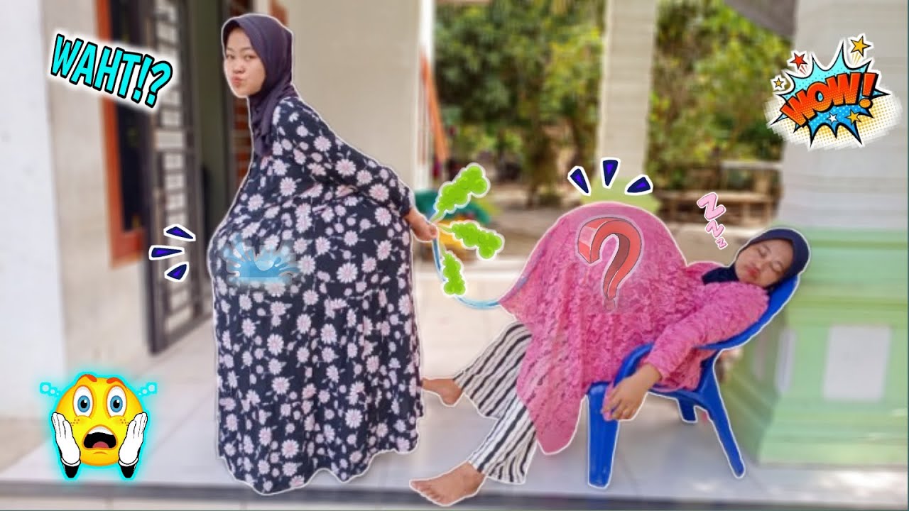 Drama Lucu😂⁉️ Kakak Lagi Tidur Di Kerjain Si Adik Perutnya Di Tiup Pakai Angin Kentut Dan Selang !!
