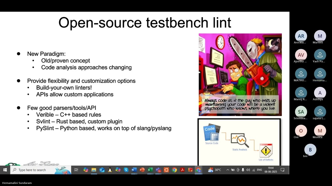 Introduction to opensource EDA, Why lint? - Hemamalini, VerifWorks