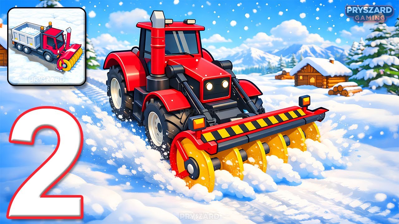 Roll the Snow: Plow Simulator - Gameplay Walkthrough Part 2 - Snowy Plow Truck (iOS, Android)